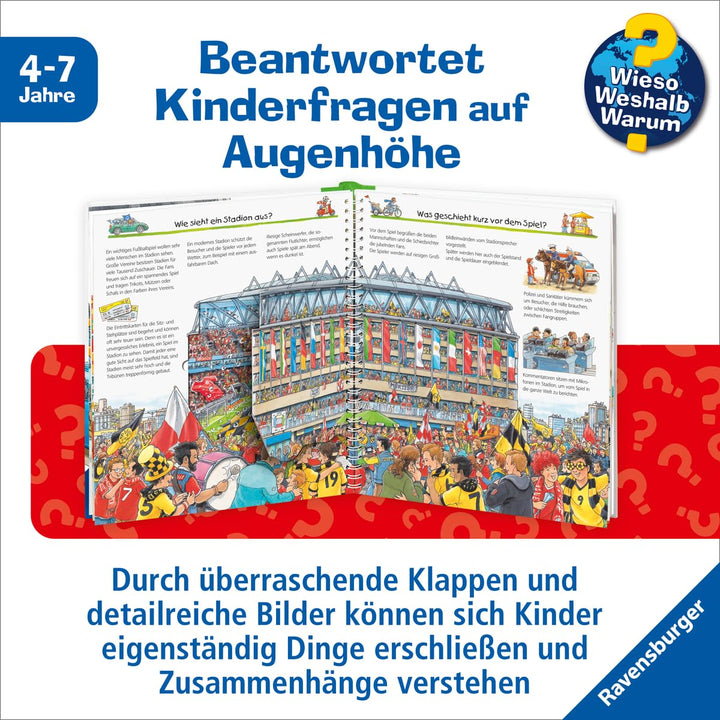 Wieso? Weshalb? Warum?, Band 35 - Rund um den Fussball (Sachbuch ab 4 Jahre - mit Klappen und Torwan