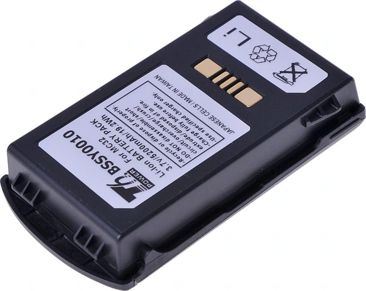 Akku für Zebra Barcode-Scanner, Teilenummer BTRY-MC32-52MA-10, Li-Ion, 3,7 V, 5200 mAh (19,2 Wh) sch