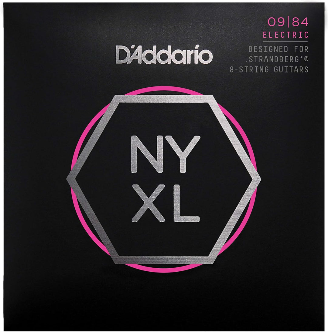 D'Addario Premium Saiten 8-Saiter Strandberg-Gitarre | HÖCHSTE QUALITÄT DER BELIEBTESTEN SAITENMARKE