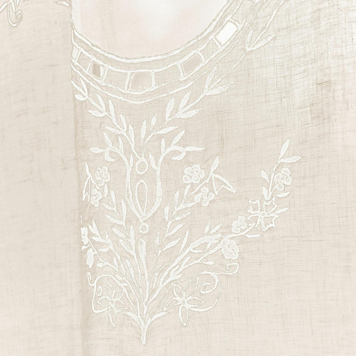 Loberon® Gardine Loiret, Leinen, H/B ca. 180/60 cm, Creme