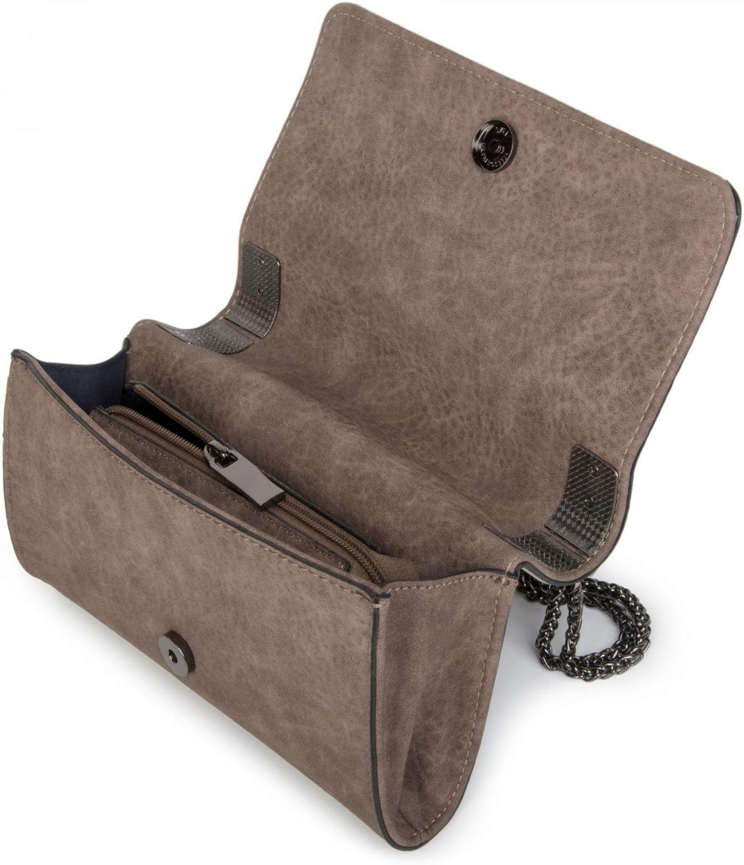 styleBREAKER Clutch, Abendtasche mit Metallspangen und Gliederkette, Vintage Design, Damen 02012046