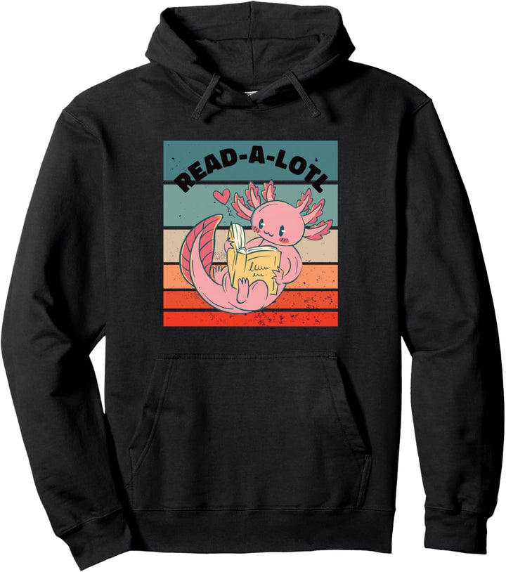 Axolotl liest sehr viel Pullover Hoodie