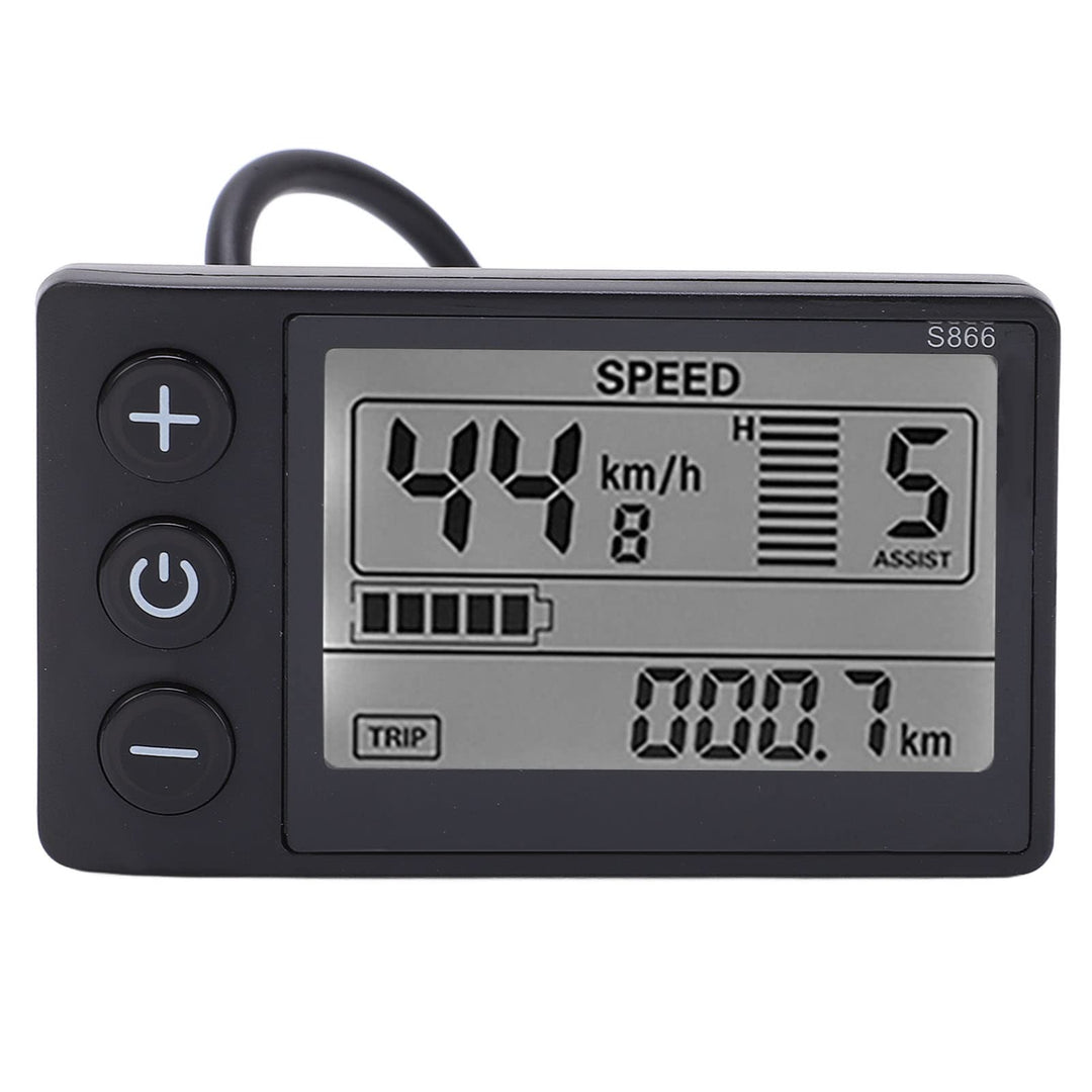 Fockety Elektrisches Fahrrad LCD Display Meter, 24V 36V 48V Elektrisches Fahrrad LCD Display Bedienf