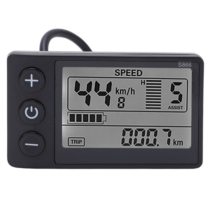 Fockety Elektrisches Fahrrad LCD Display Meter, 24V 36V 48V Elektrisches Fahrrad LCD Display Bedienf