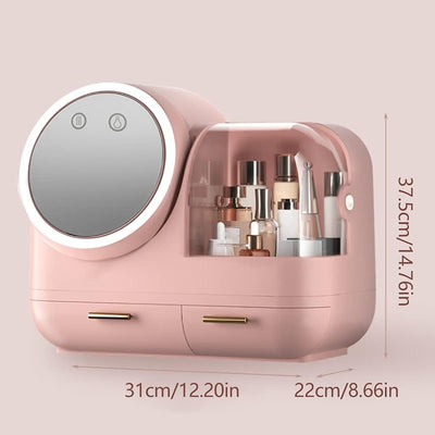 Kosmetik Organizer, Tragbare Make-Up Organiser Hoher Kapazität Kosmetikorganiser USB-Aufladung Kosme