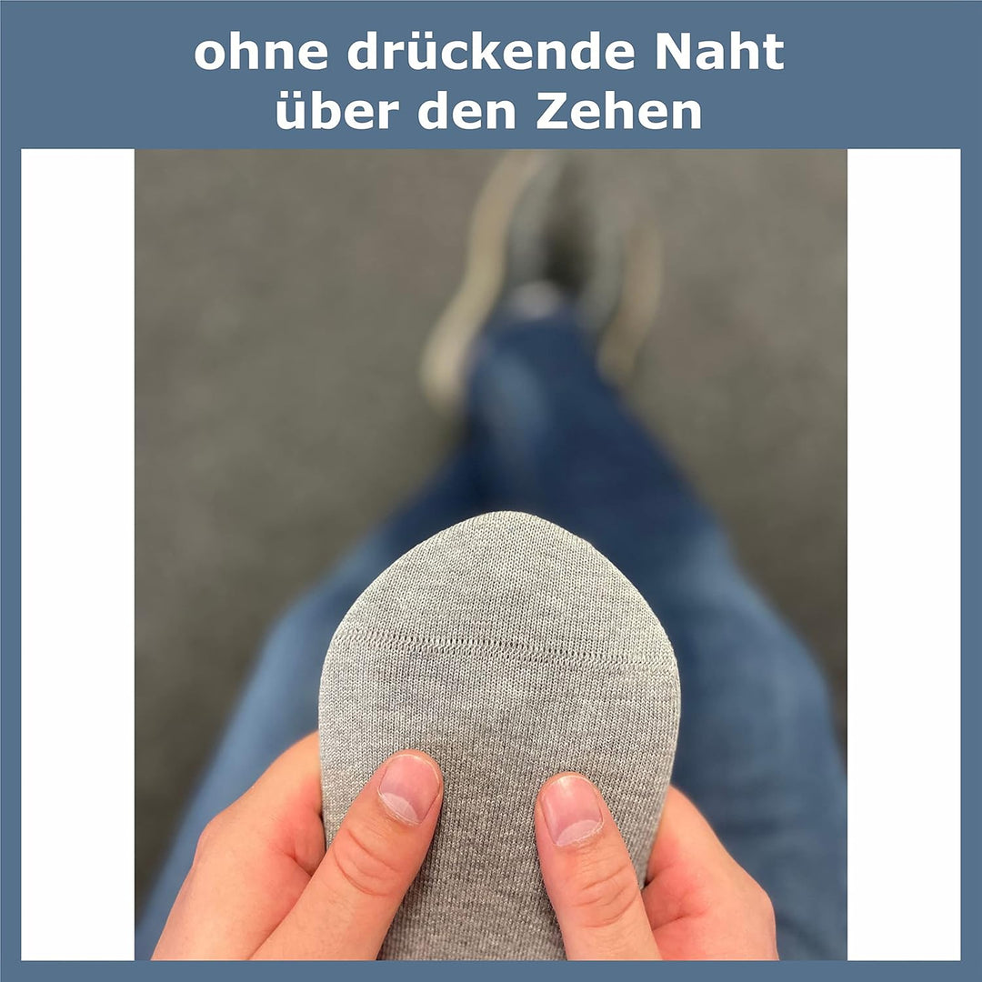 Herren Socken aus 100% Baumwolle | Reine Baumwollsocken im 10er-Set | Freizeitsocken ohne Naht mit v