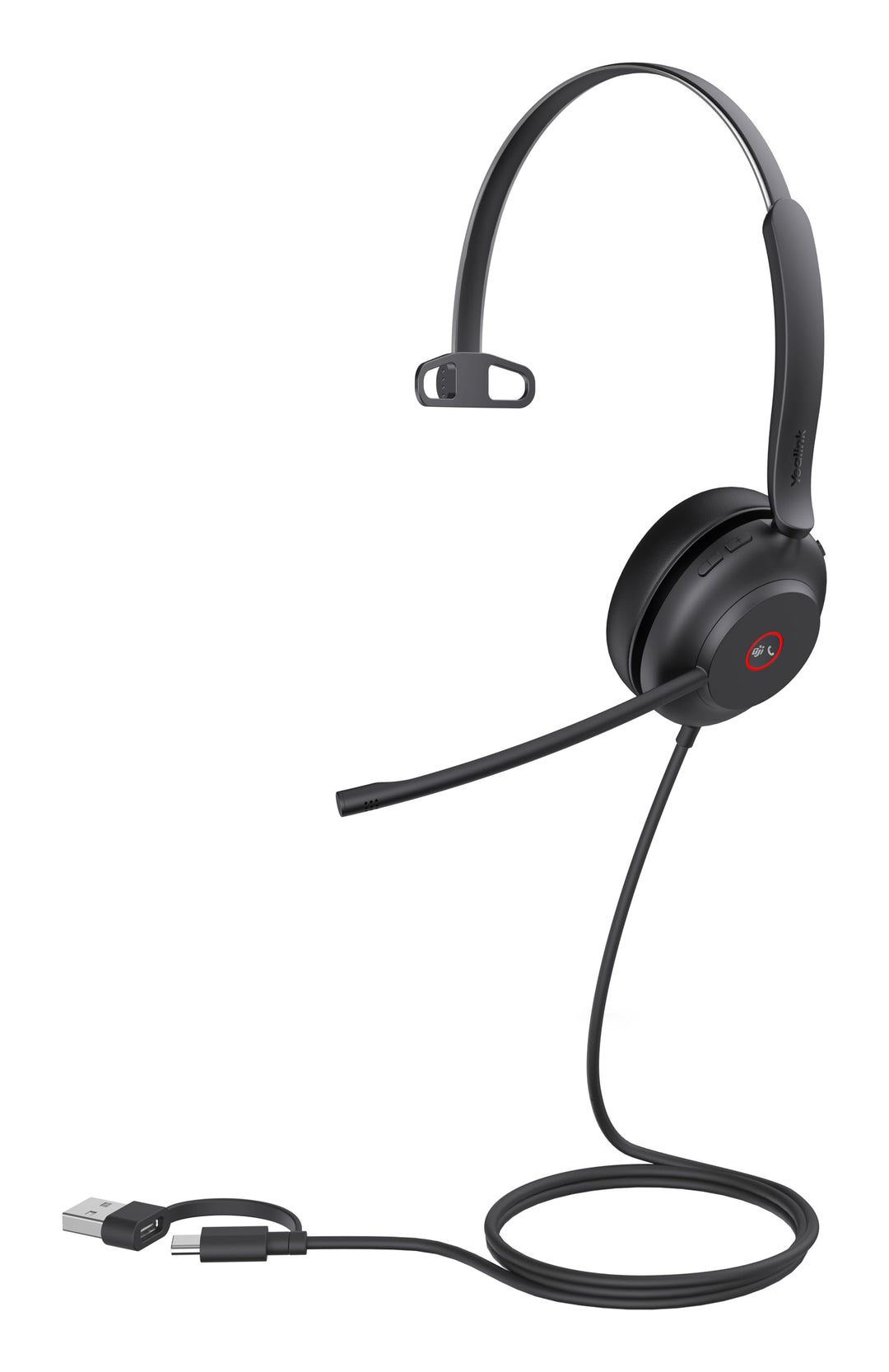 Yealink UH37 USB-Mono-Headset mit Geräuschunterdrückung, kabelgebundenes Headset für PC-Laptop, Team