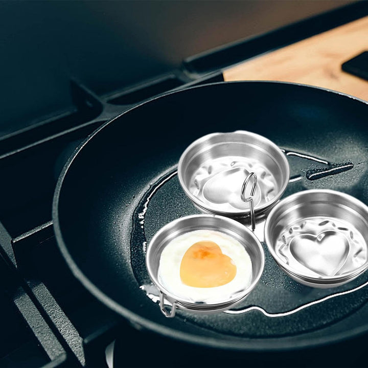 Poached Egg Cups, Stainless Steel Egg Poacher Pan, Nonstick Egg Steamer, Egg Steamer with Rack, Egg