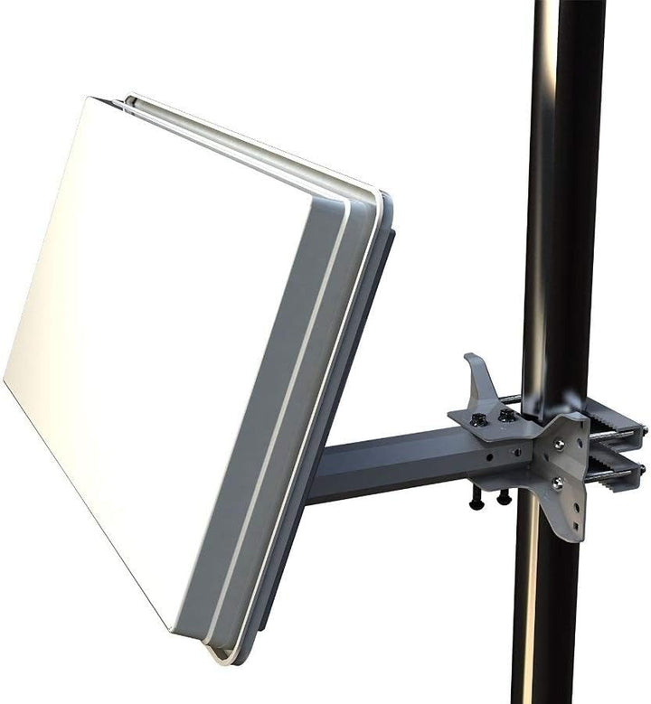 Selfsat H30D4+ 4 TV Teilnehmer SAT Flachantenne Flat +Profi Fensterdurchführung Full HD weiss