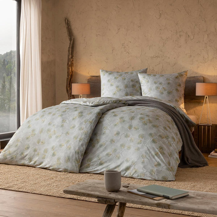 ESTELLA Mako Interlock Jersey Bettwäsche Rebecca Khaki 1 Bettbezug 155 x 220 cm + 1 Kissenbezug 80 x