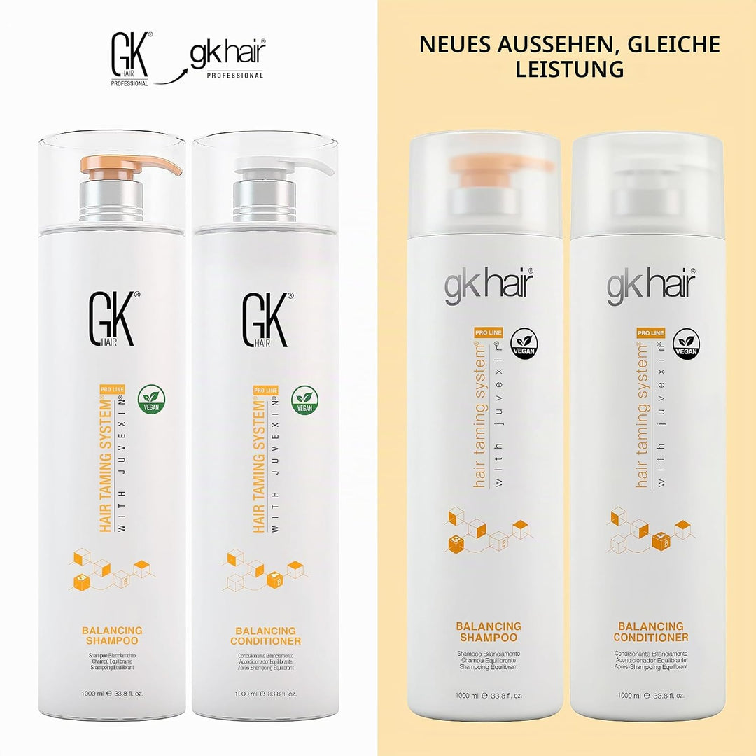 GK HAIR Global Keratin Balancing Shampoo and Conditioner Sets (1000ml/33.8 Fl Oz) For Oily &amp; Color T