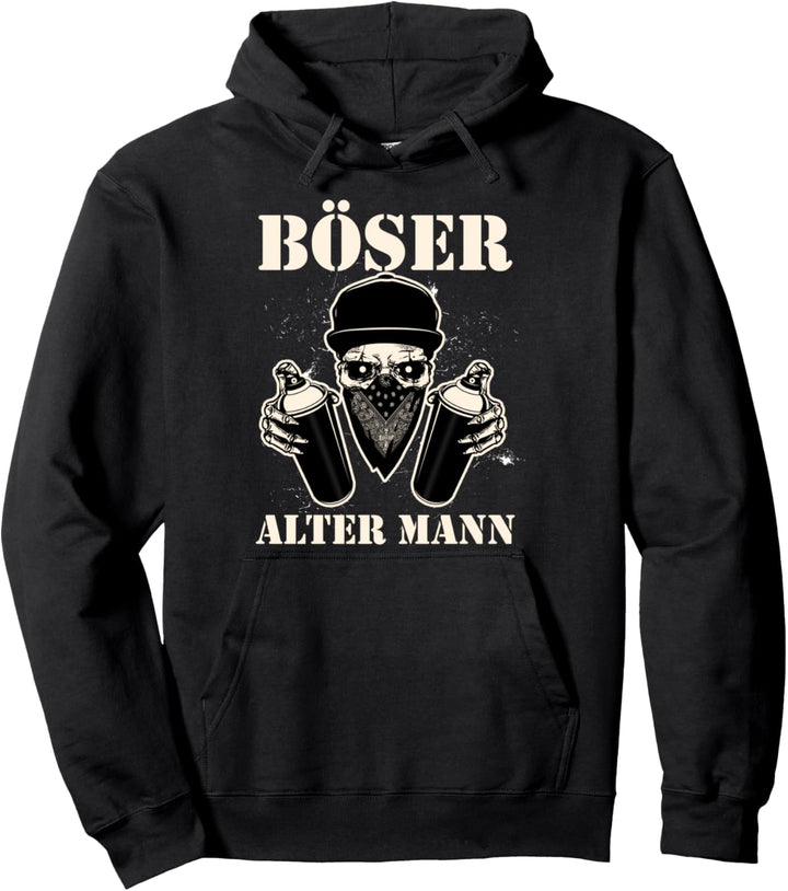 Böser alter Mann gangster Spraydosen Pullover Hoodie