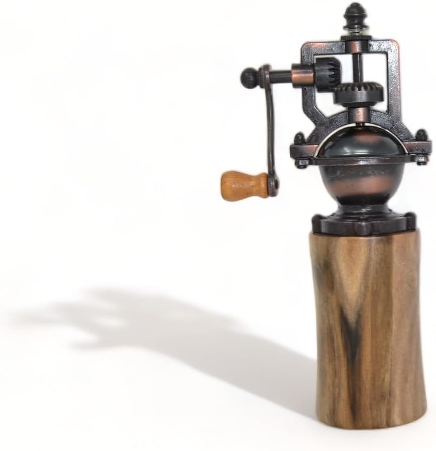 Holz Gewürzmühle - Gewürzmühle - mit Kurbel - Walnuss Geschenk handmade - Pfeffermühle - Salzmühle U