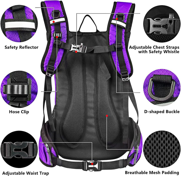 Lunidry Trinkrucksack Fahrradrucksack mit Trinkblase 2L Wasserdicht Sportrucksack, 20L Hydration Ruc