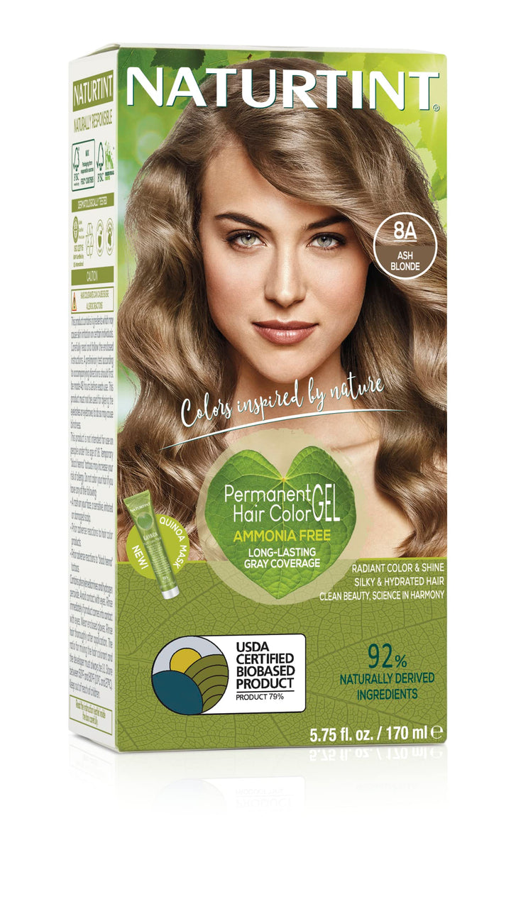 NATURTINT Permanent 8A Ash Blonde, 200 g 8a Ash Blonde 1 stück (1er Pack), 8a Ash Blonde 1 stück (1e