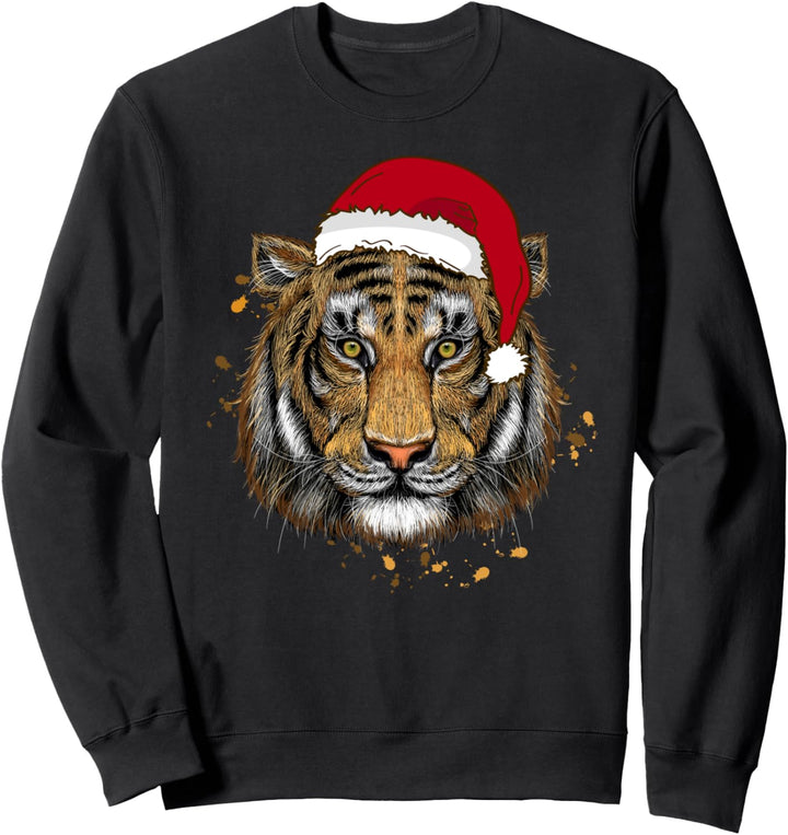 Tiger-Weihnachtsmann-Mütze mit Tiger-Motiv, Geschenk für Fans Sweatshirt