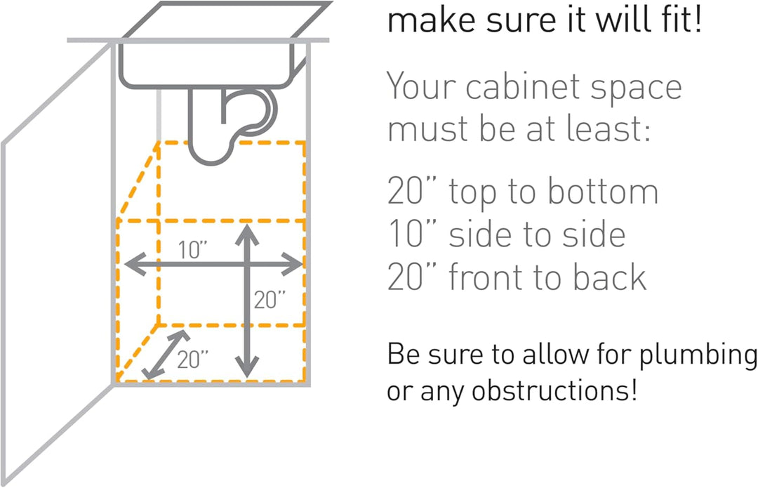 simplehuman CW1016 35 Liter (20/15) ausziehbarer Schrank-Recycler Mülltrennsystem 2 Fach Einbau Abfa