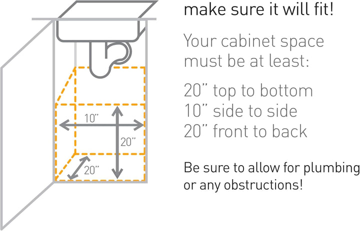 simplehuman CW1016 35 Liter (20/15) ausziehbarer Schrank-Recycler Mülltrennsystem 2 Fach Einbau Abfa