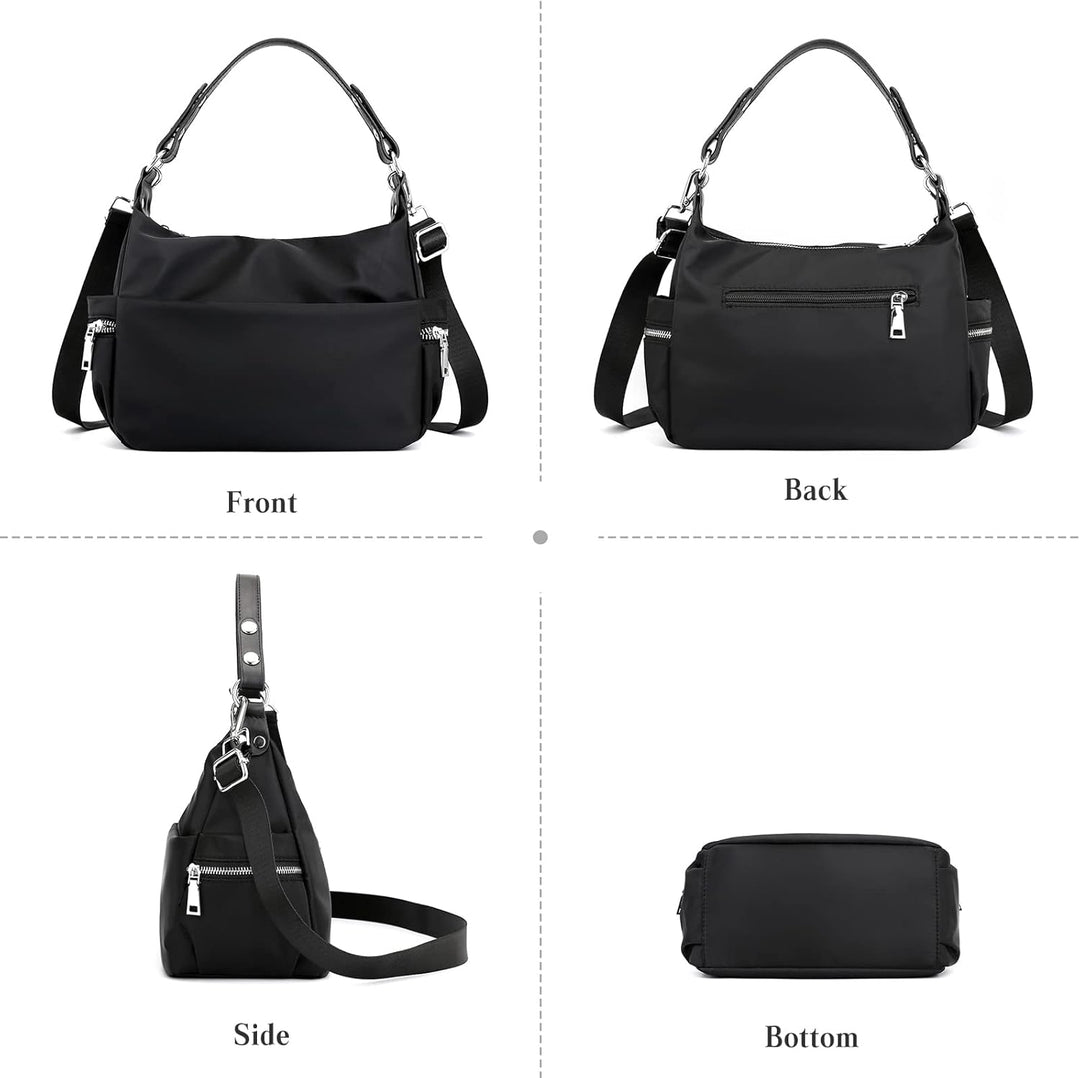 PORRASSO Casual Umhängetasche Nylon Schultertasche Damen Multi Tasche Handtasche Mädchen Crossbody B