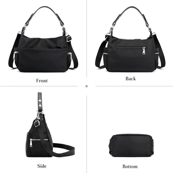 PORRASSO Casual Umhängetasche Nylon Schultertasche Damen Multi Tasche Handtasche Mädchen Crossbody B