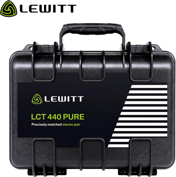 Lewitt LCT 440 Pure Stereopaar XLR Studio Kondensator Mikrofon für Stereo Recording, Drums, Gitarre,