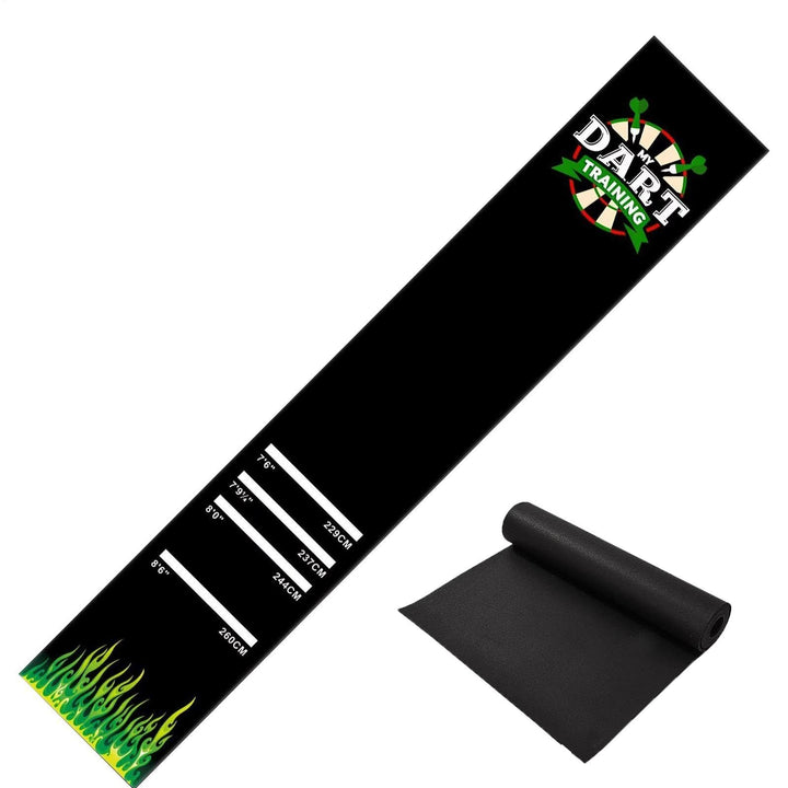 Dart Teppich für Steeldart, 34X300CM Kristallvelours Dartmatte für Teppichböden, rutschfeste Darttep