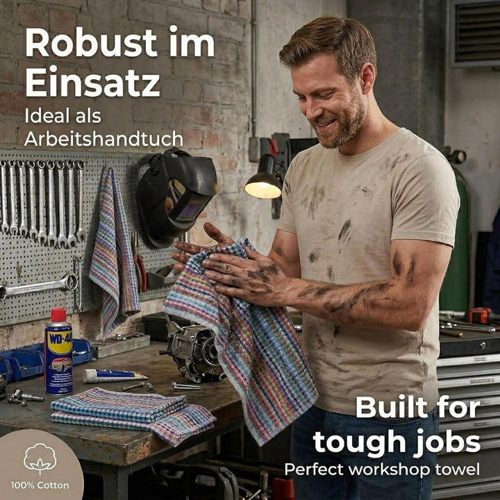 Betz 12er Set Grubentuch Arbeitshandtuch Küchentücher Geschirrtuch Handtuch 100% Baumwolle HELGOLAND