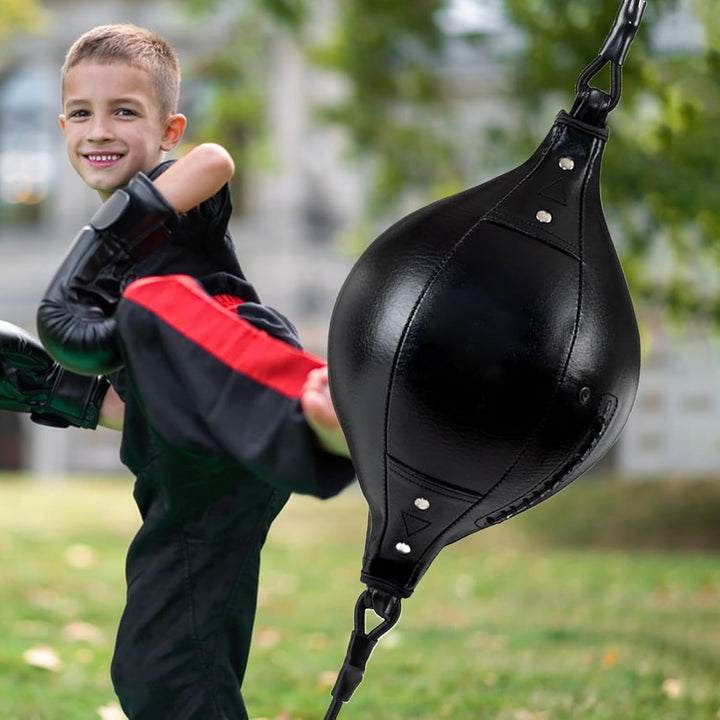 Boxing - Elastischer Boxball | Flexibler Doppelendball Aus PU Leder Für Fitness Koordinationstrainin