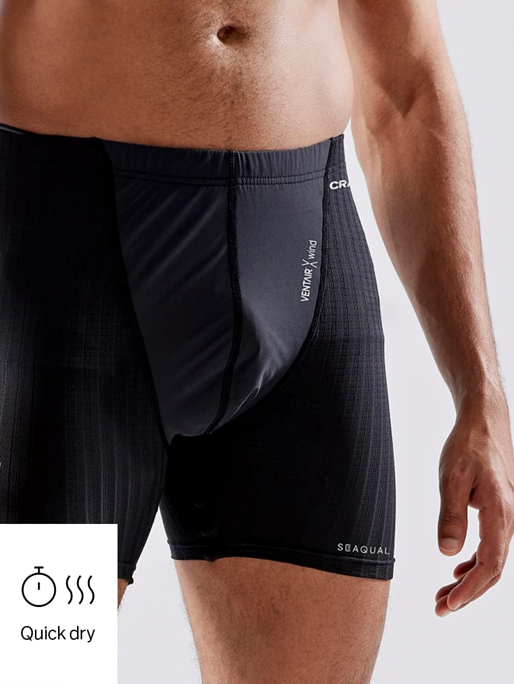 Craft Herren Active Extreme X Wind Boxer M Hose XXL Schwarz/Granit, XXL Schwarz/Granit