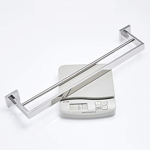 Handtuchstange Doppelt, 60 cm Badezimmer Handtuchhalter aus Edelstahl, Chrom Polierter Chrom (Doppel