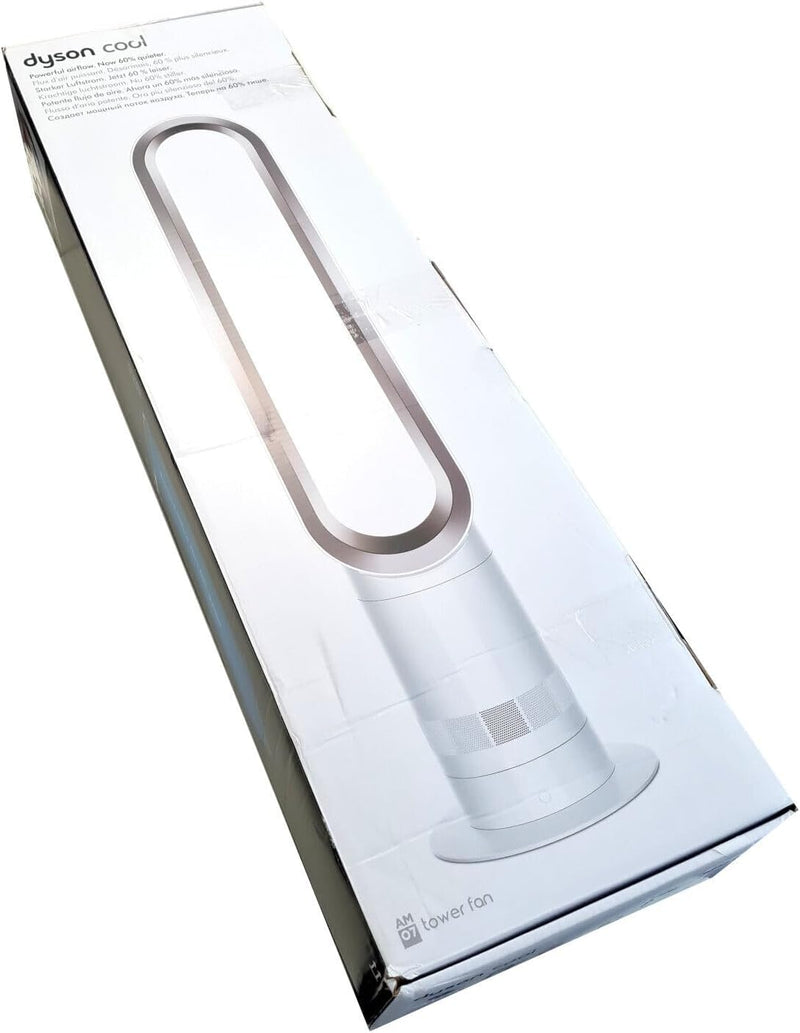 Dyson Cool AM07 Ventilator mit Fernbedienung 100cm, 9h Timer, Turmventilator leise weiss/silber, ENE