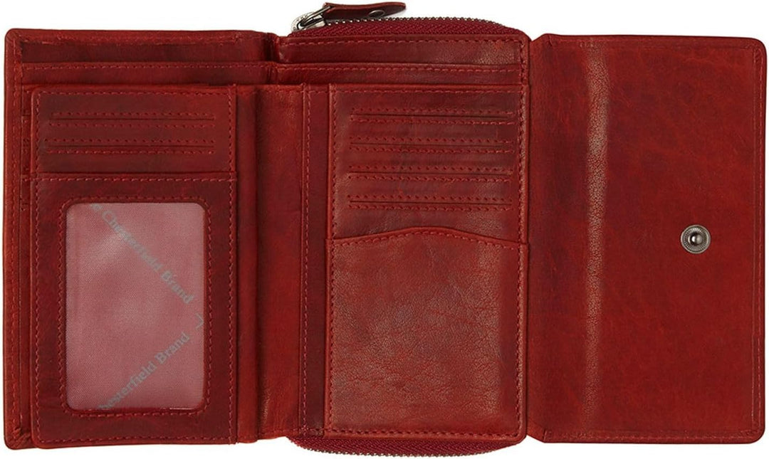 The Chesterfield Brand Antique Buff Rhodos Geldbörse RFID Leder 14 cm