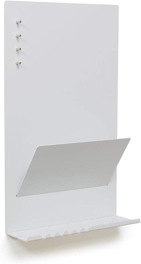 byde Wandorganizer Heke aus Stahlstruktur. 30 x 9 x 49 cm 3-in-1 Wandregal mit Magnettafel und Magne