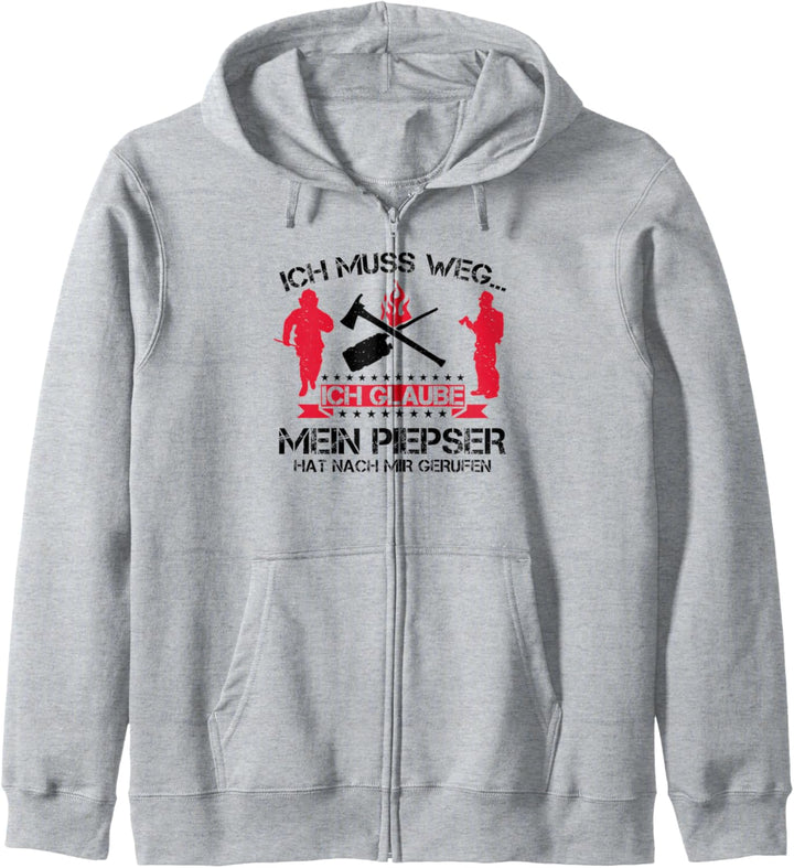 Ich Muss Weg Mein Piepser Hat Nach Mir Gerufen Feuerwehr Kapuzenjacke