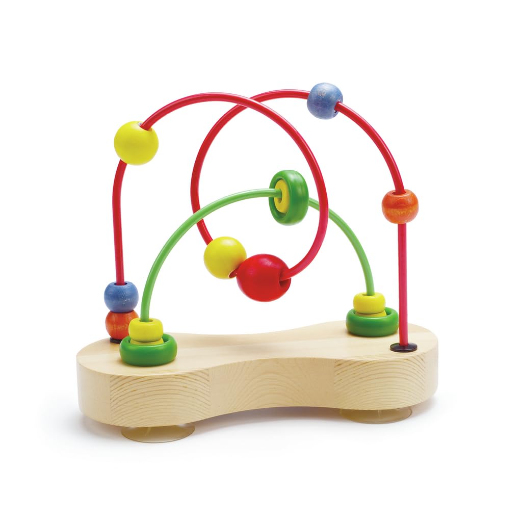Hape Double Bubble Holzperlen-Labyrinth | Preisgekröntes pädagogisches Draht-Achterbahn-Sortier-Puzz