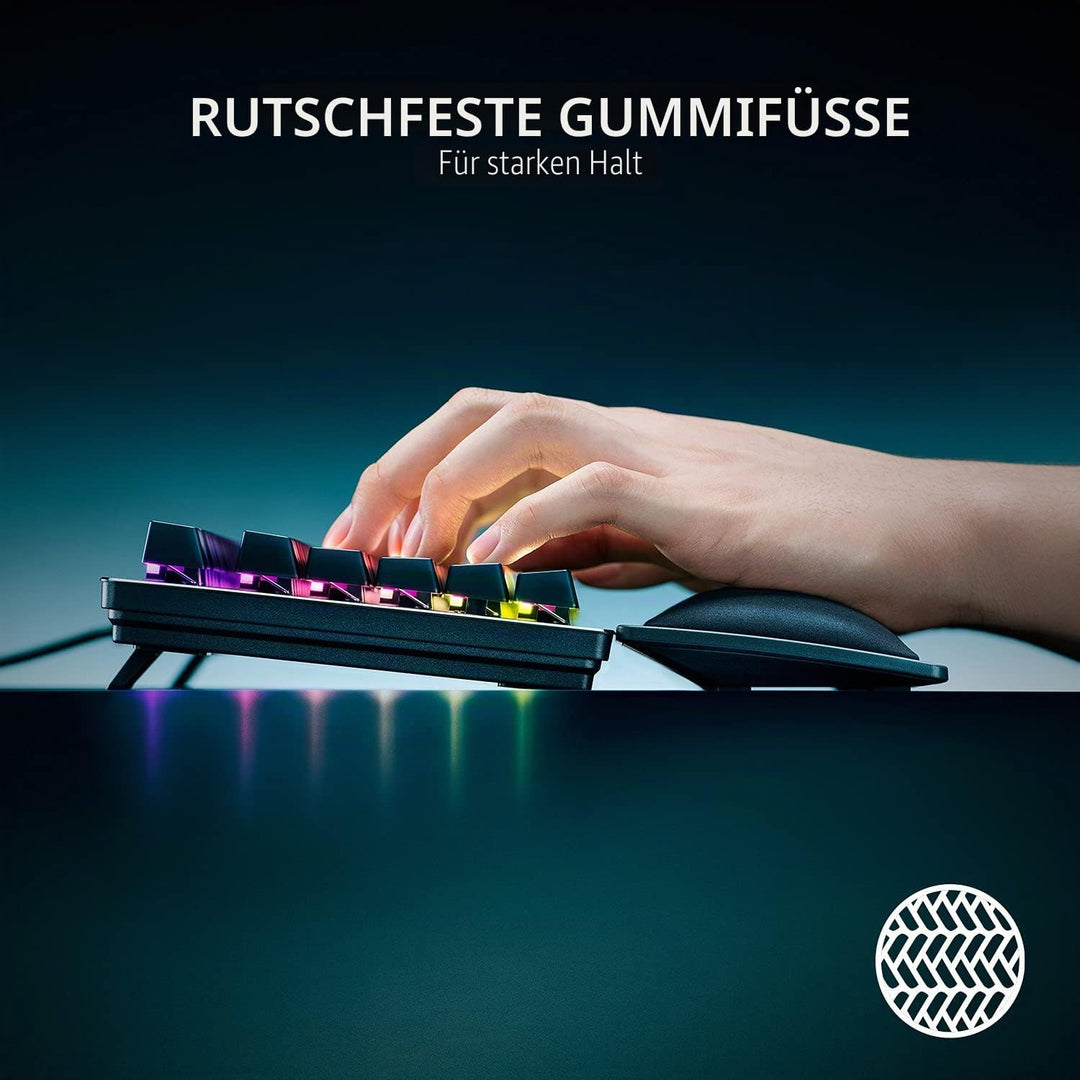 Razer Ergonomische Handgelenkauflage für Tenkeyless Tastaturen: Plüsch-Kunstleder-Memory-Schaumstoff