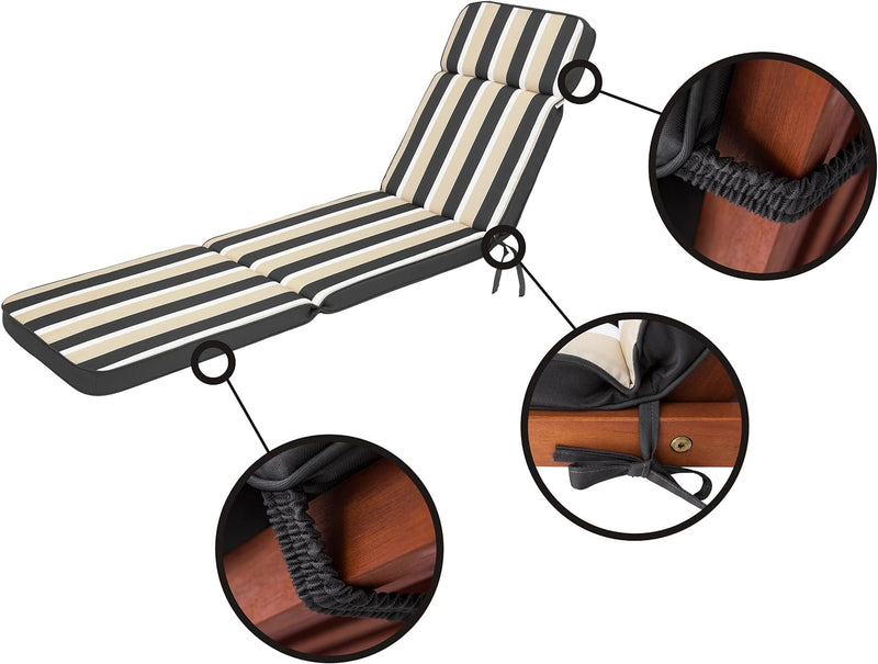HOBBYGARDEN Kissen für Liegestuhl, Auflagen für Strandkörbe, Polsterauflage für Sonnenliege, Produkt