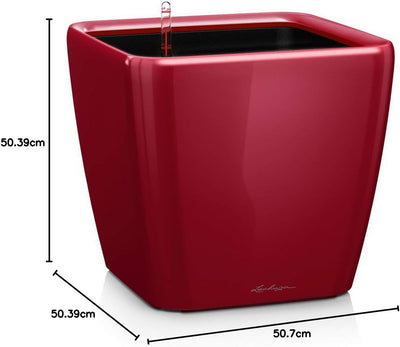 LECHUZA QUADRO Premium LS 50 scarlet rot hochglanz 16287 50x50x47 cm Scarlet Rot Hochglanz, 50x50x47