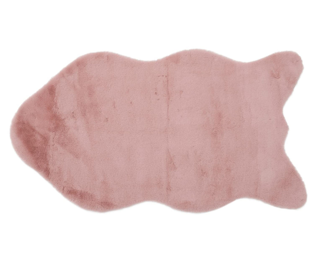 Gözze - Eleganter und Weicher Teppich aus Kunstleder, 70 x 130 cm - Altrosa Altrosa 70 x 130 cm (Rec