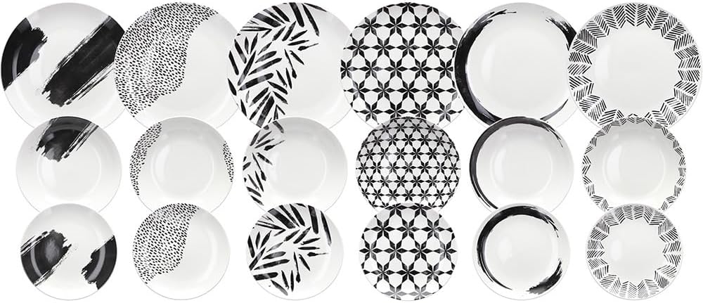 Tognana Zenith Tafelservice für 6 Personen, 18-teilig, Porzellan, weiss