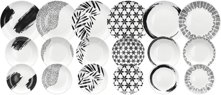 Tognana Zenith Tafelservice für 6 Personen, 18-teilig, Porzellan, weiss