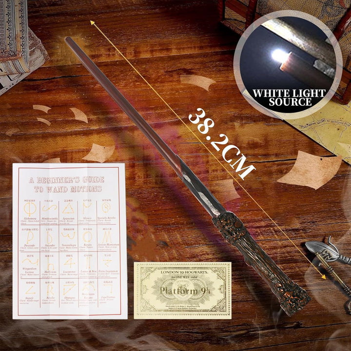 MeYuxg Zauberstab Harry Potter-Harry Zauberstab mit Licht aus Kunststoff Spielzeug Cosplay Props Fan