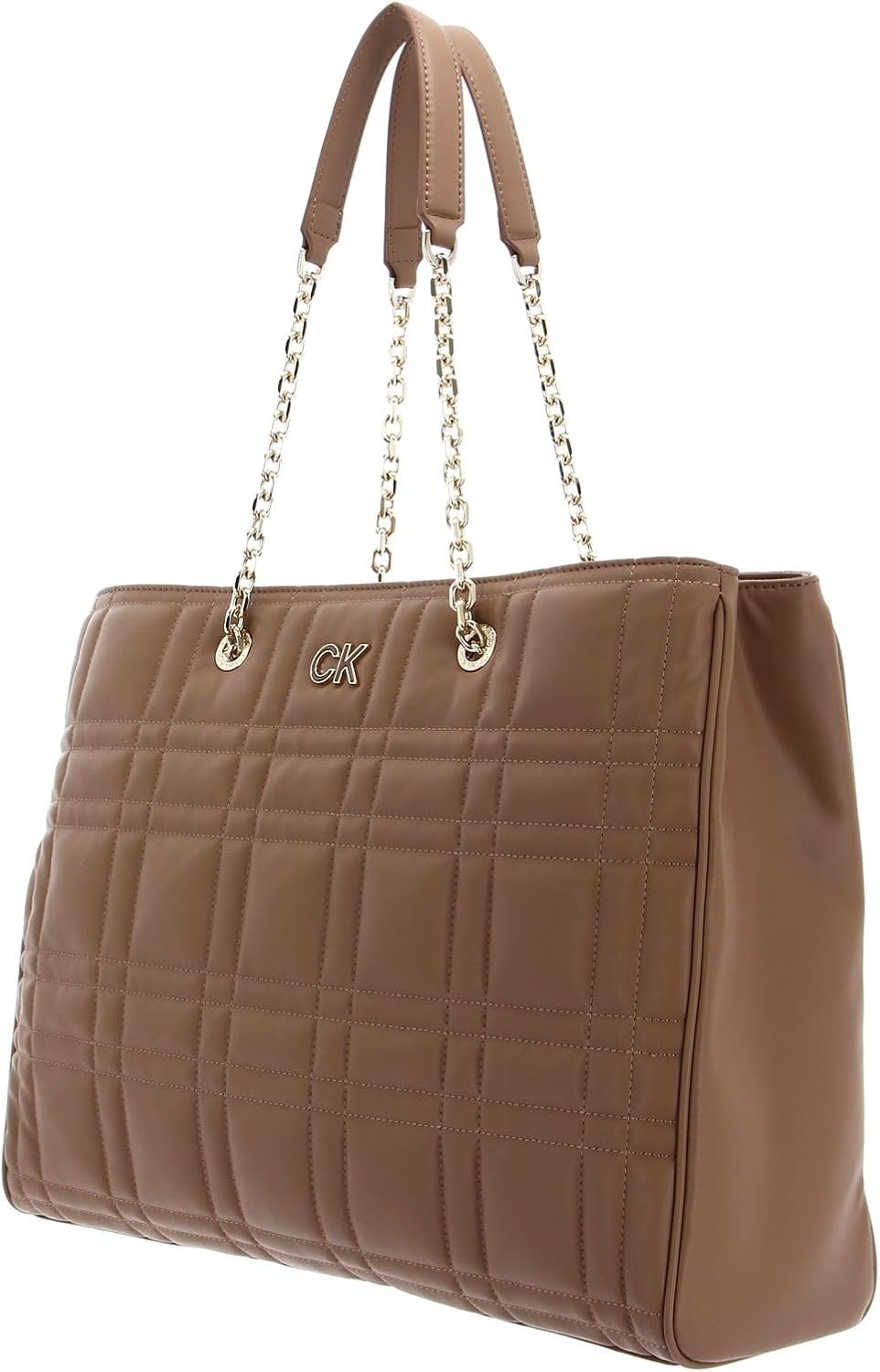 Calvin Klein RE-LOCK QUILT Einheitsgrösse Braun, Einheitsgrösse Braun