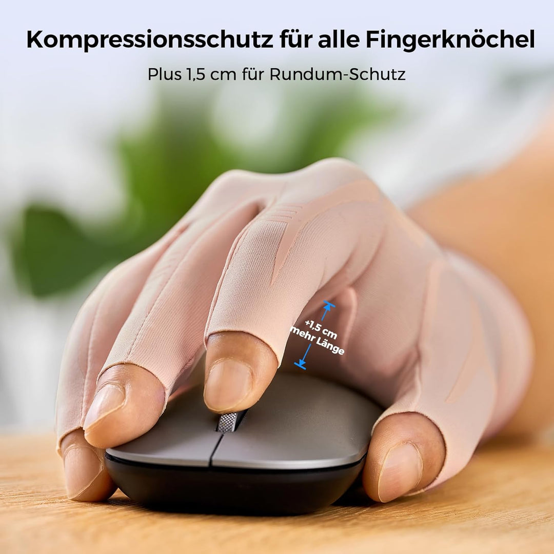 FREETOO Arthrose Handschuhe Damen Herren, Fingerlose Kompressionshandschuhe | Warme Kompression Ruts