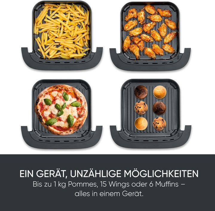 Severin Heissluftfritteuse Pizza & More, Pizzaprogramme, 10 Garprogramme, optimale Wärmeverteilung,