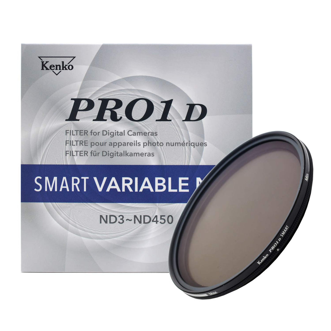 Kenko Variabler Graufilter PRO1D SMART Variable NDX ND3-450 77mm, für Videoaufnahmen, Einstellung de