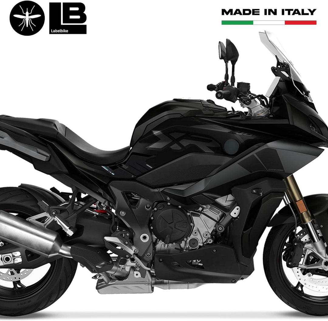 labelbike - 3D Aufkleber Motorrad-Tankseitenschutz kompatibel mit BMW S1000XR Triple Black 2020-2023