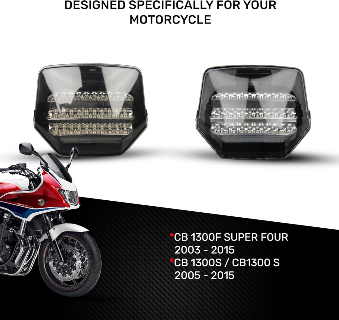 aVDB-moto LED Bremslicht kompatibel mit HONDA CB 1300 CB1300 CB-1300 SC54 2003-2015 + integriertem b