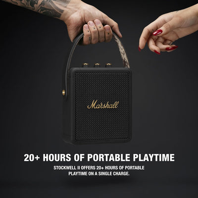 Marshall Stockwell II Portable Bluetooth Speaker - Black&Brass Stockwell II Home Speaker Schwarz und