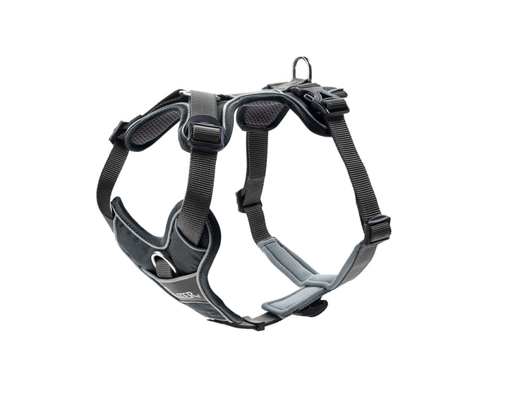 HUNTER DIVO Hundegeschirr, L-XL, 79-107 cm, grau/grau 79 - 107 cm grau/grau, 79 - 107 cm grau/grau